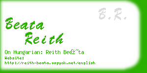 beata reith business card